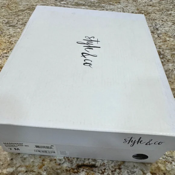 Style & Co. Leopard faux suede ankle boots Excellent UNUSED condition!! 7M - Picture 15 of 16